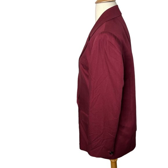 Madewell $178 Drapeweave Caldwell Double-Breasted Blazer Cabernet Size XS NH328 - Picture 5 of 12